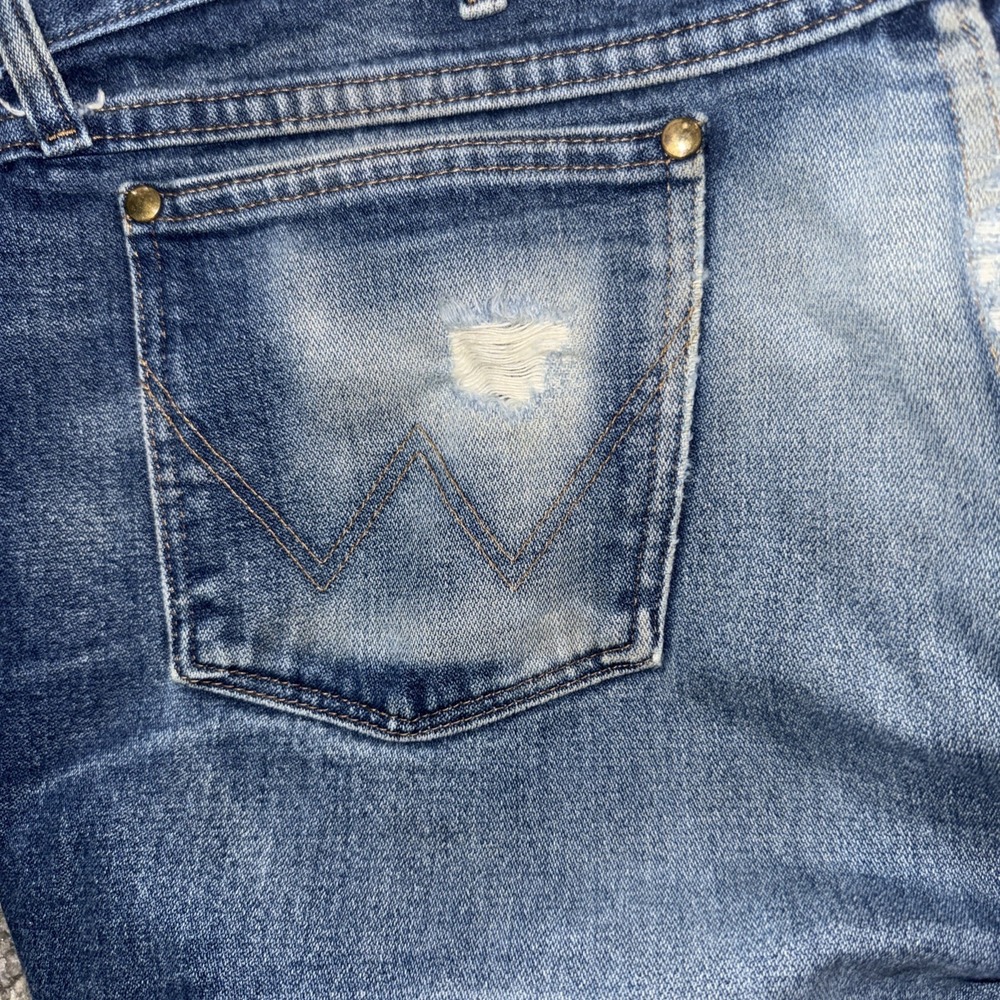 Wrangler Jeans Men's 40X36 Blue Denim Cowboy Cut Rodeo Distressed 47MWZPW - Picture 5 of 13